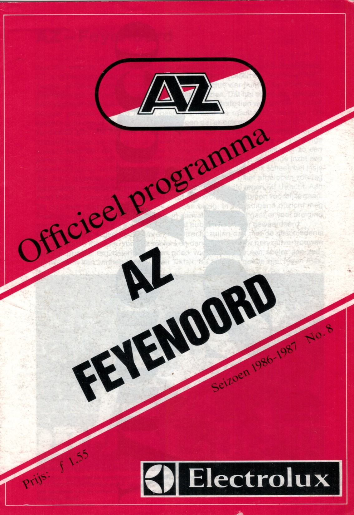 AZ Programma 9-nov-1986 Feyenoord thuis